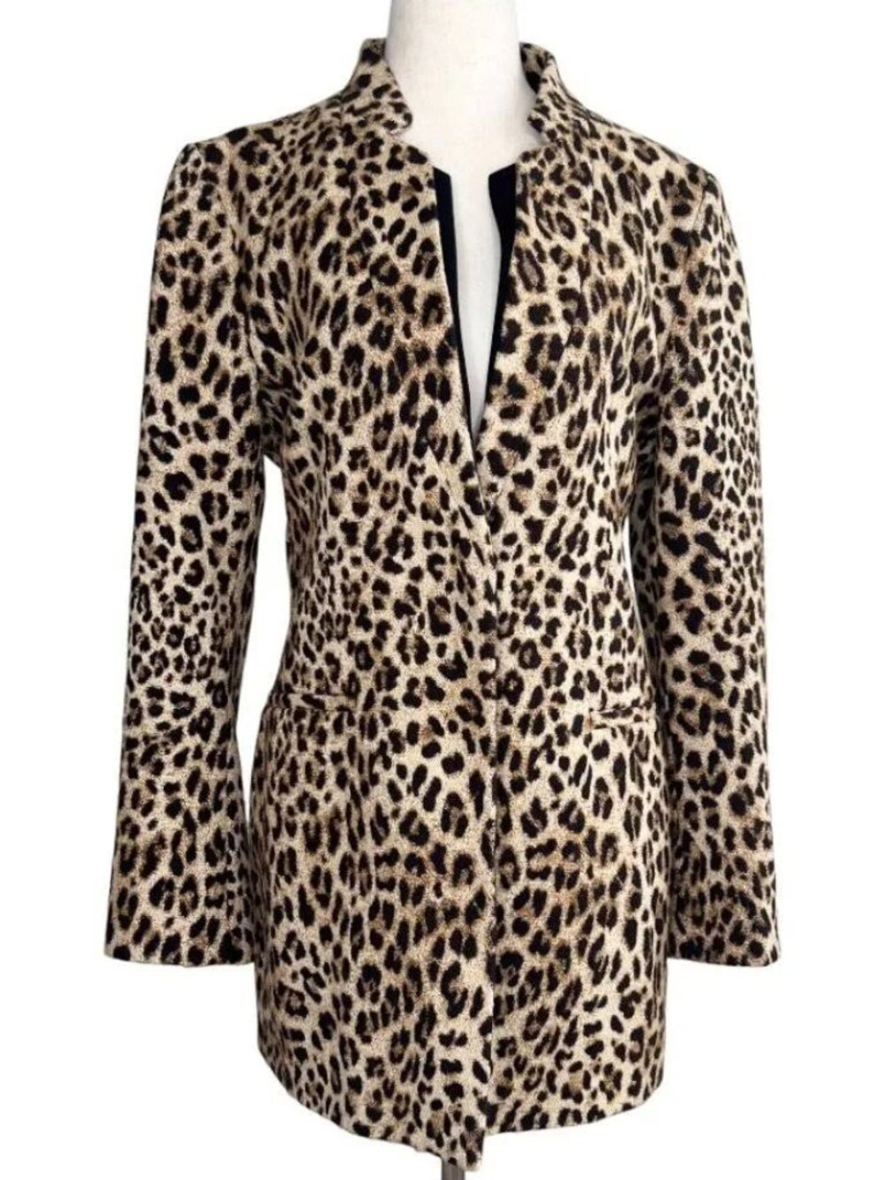Zara Animal Print Long Jacket Coat